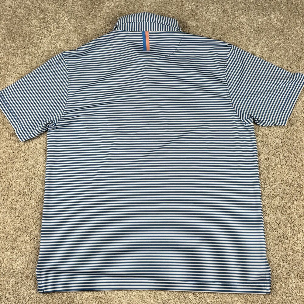 Rhoback Polo Shirt LOT OF 2 Men's Large Performance Bundle Striped Stretch Golf - Picture 11 of 15